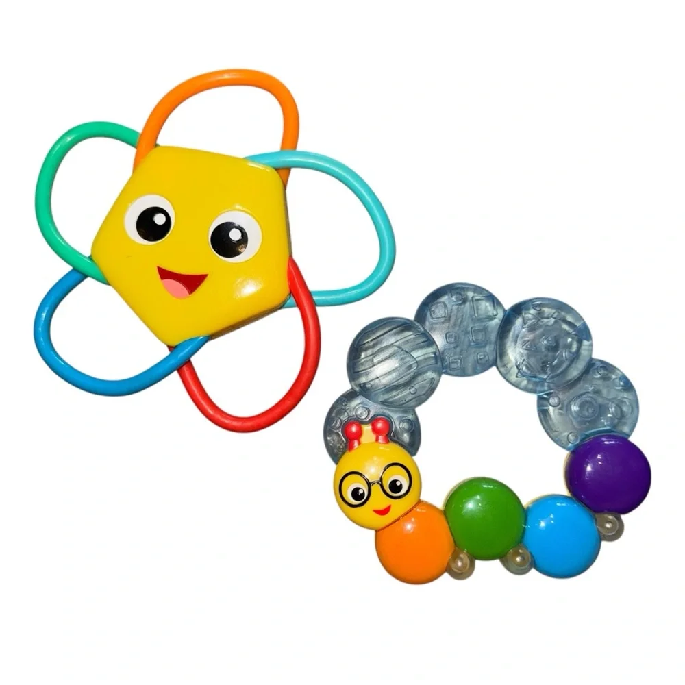 ☀️6/$20☀️ Vibrant Caterpillar Teether and Star Rattle Set